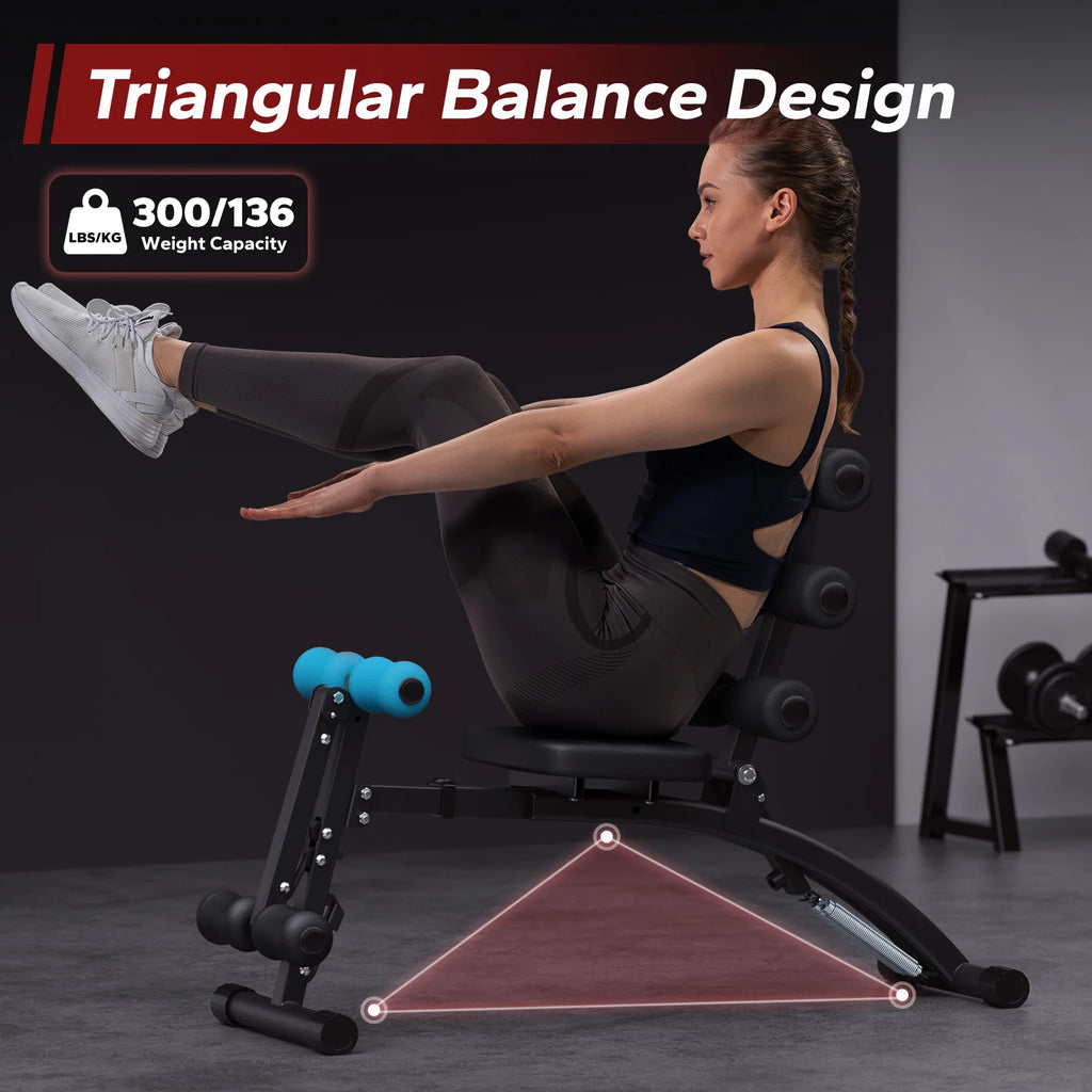 MERACH Ab Machine Multi-Functional Adjustable Ab Trainer.