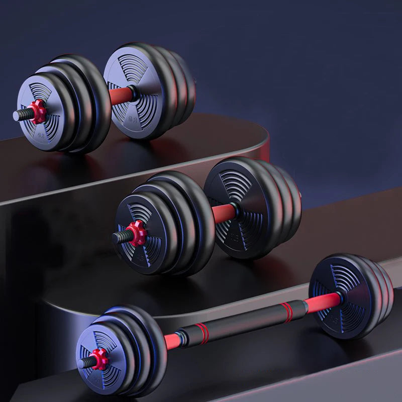 Adjustable Dumbbell to Barbell Set, Anti-Slip Grip,