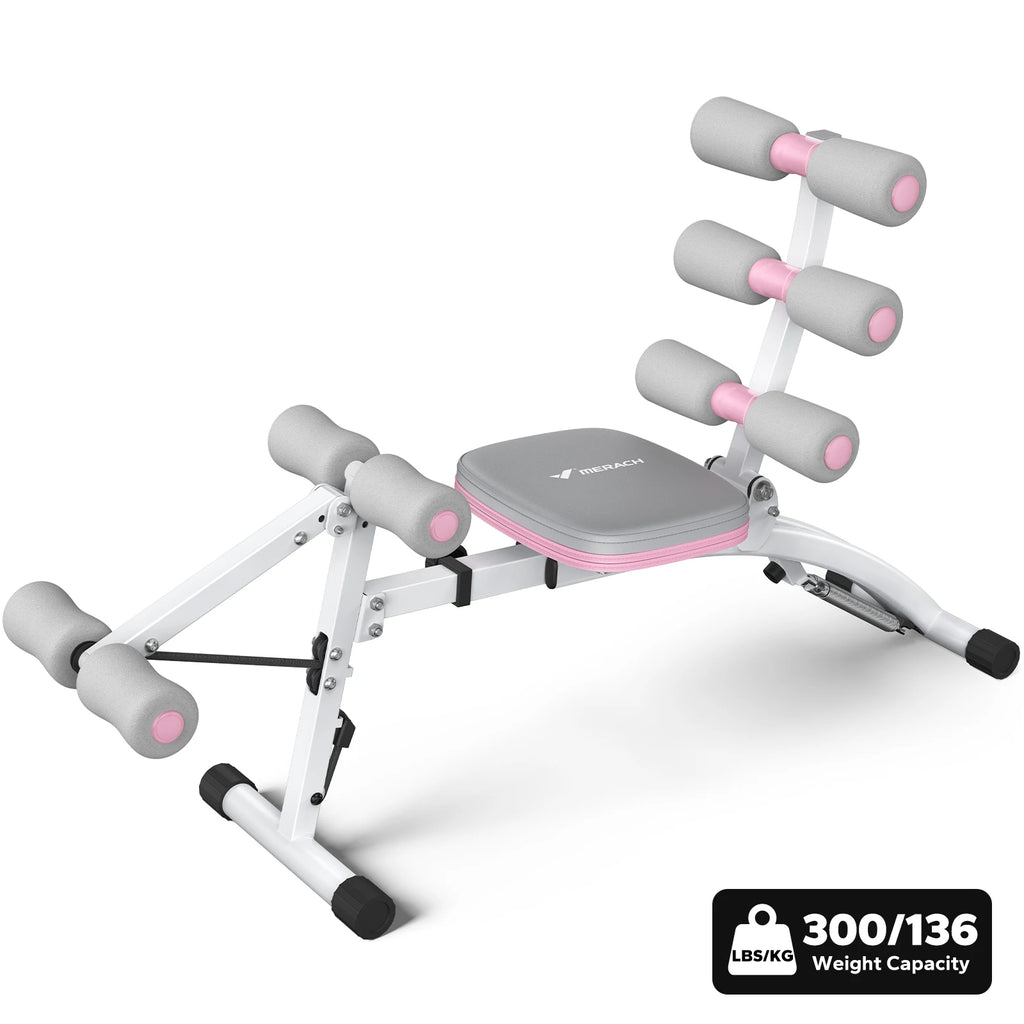MERACH Ab Machine Multi-Functional Adjustable Ab Trainer.