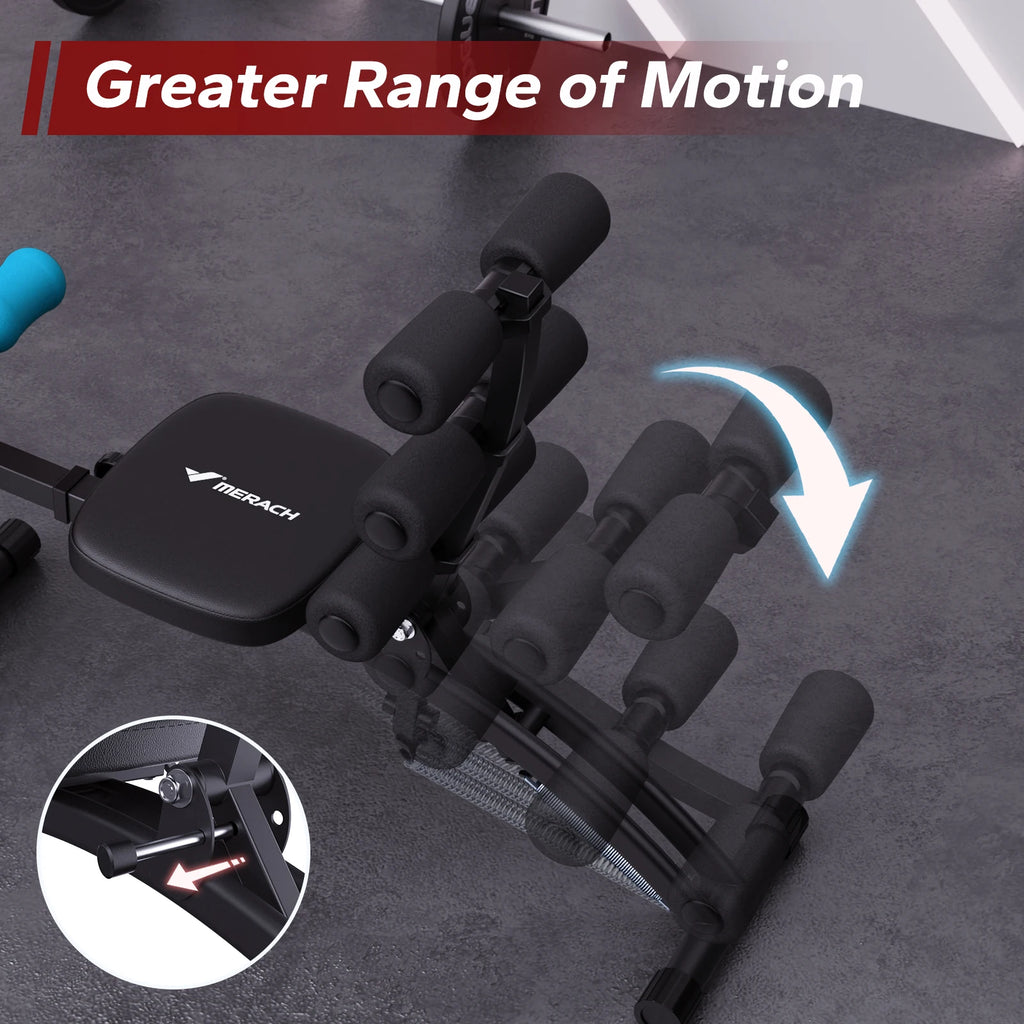 MERACH Ab Machine Multi-Functional Adjustable Ab Trainer.