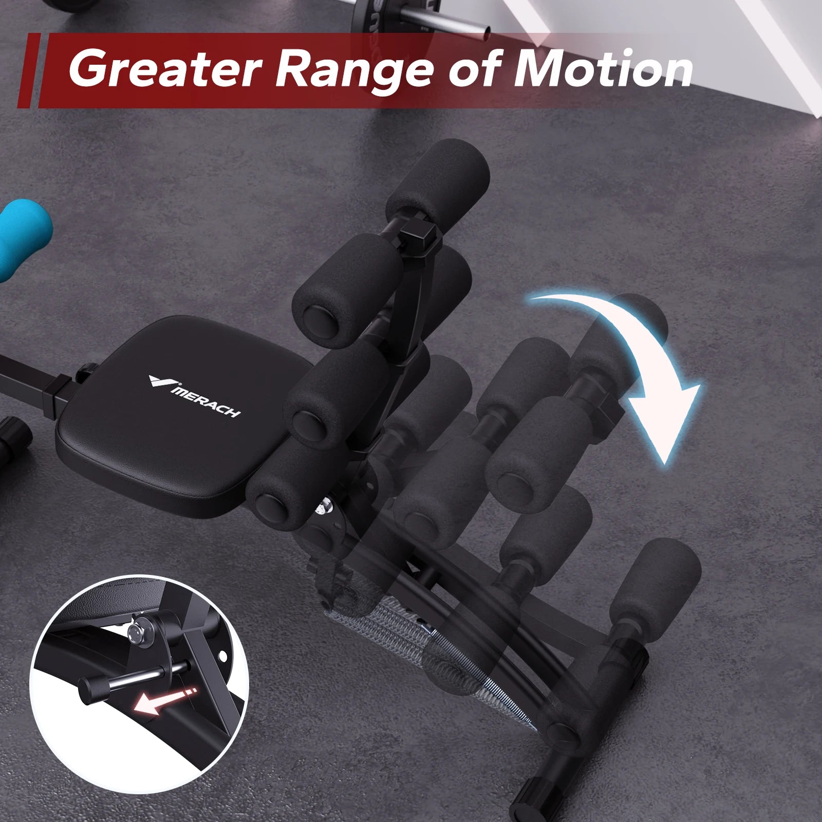 MERACH Ab Machine Multi-Functional Adjustable Ab Trainer.