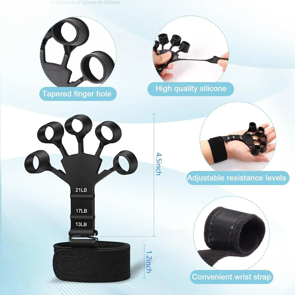 Grip Trainer Kit: Adjustable Hand Gripper,Finger/Hand Exercisers,