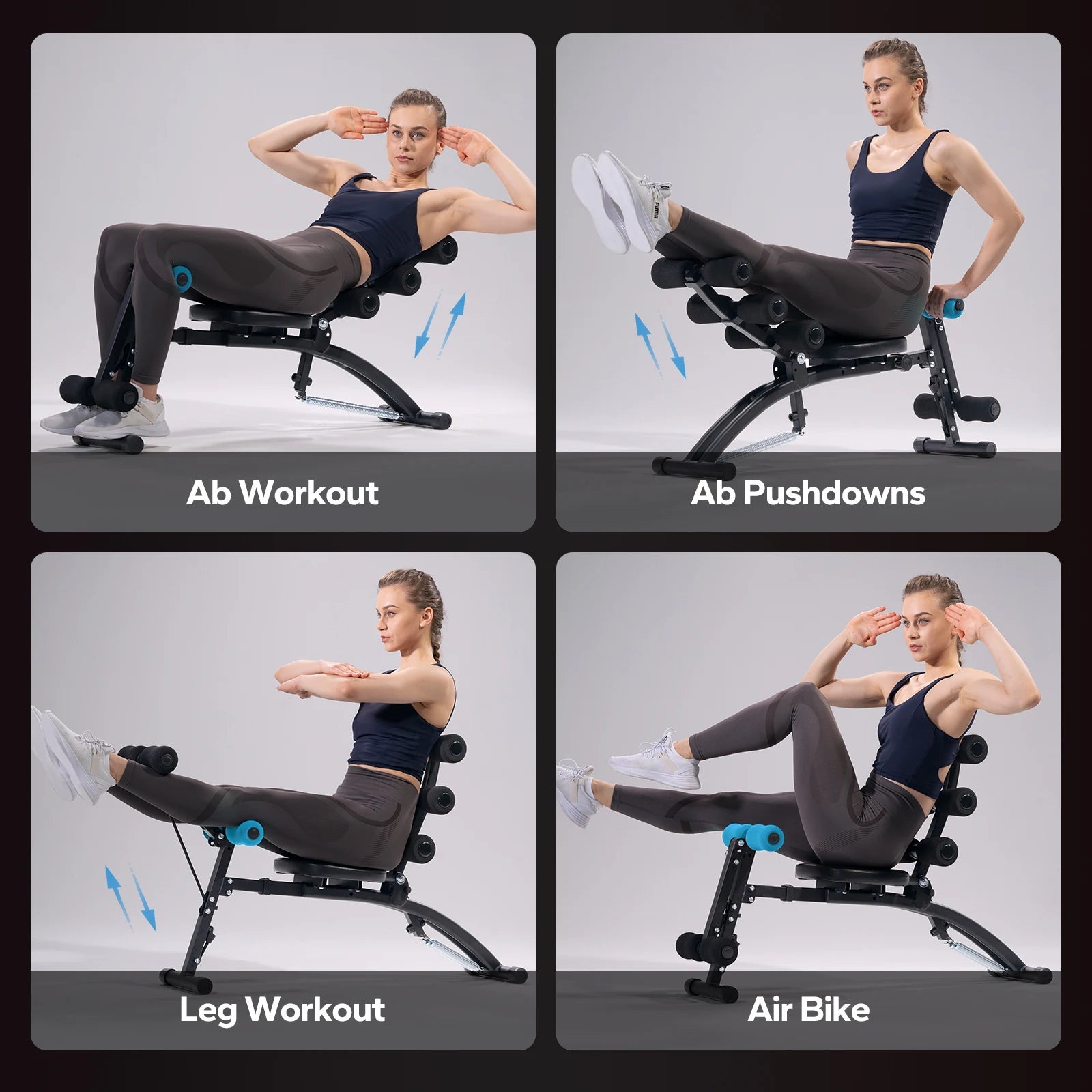 MERACH Ab Machine Multi-Functional Adjustable Ab Trainer.