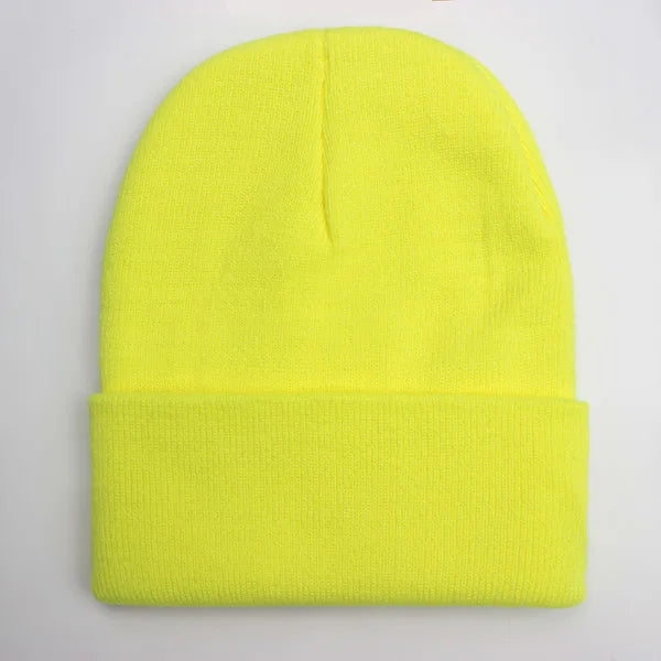 Solid Unisex Beanie Autumn Winter Wool Blends Hat