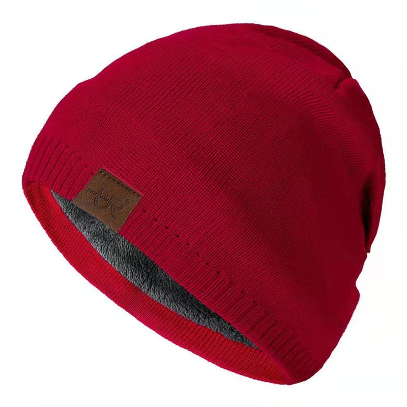 Unisex Winter Hats Solid Color Knitted Hats