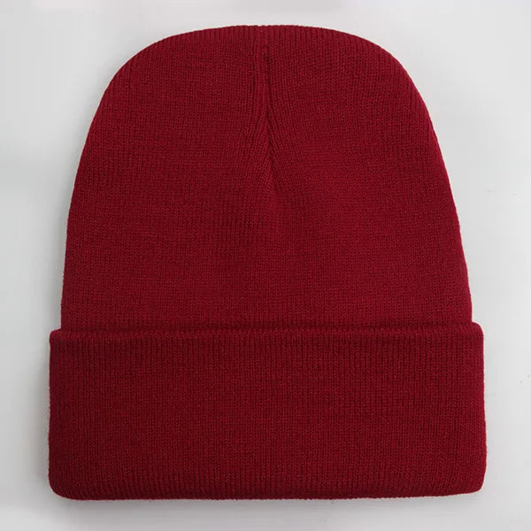 Solid Unisex Beanie Autumn Winter Wool Blends Hat
