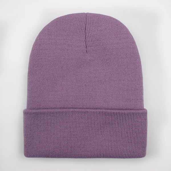 Solid Unisex Beanie Autumn Winter Wool Blends Hat