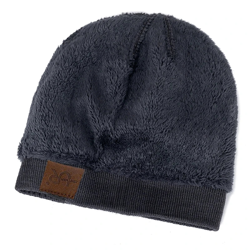 Unisex Winter Hats Solid Color Knitted Hats