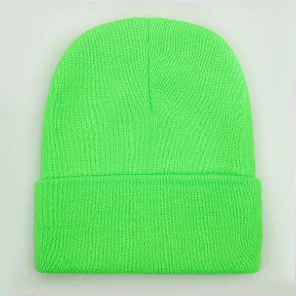 Solid Unisex Beanie Autumn Winter Wool Blends Hat