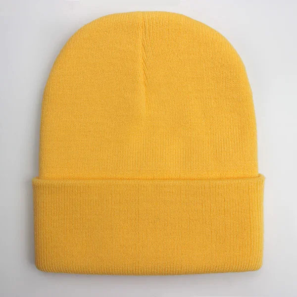 Solid Unisex Beanie Autumn Winter Wool Blends Hat