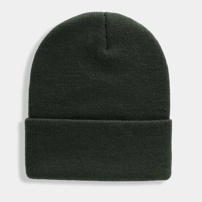 Solid Unisex Beanie Autumn Winter Wool Blends Hat