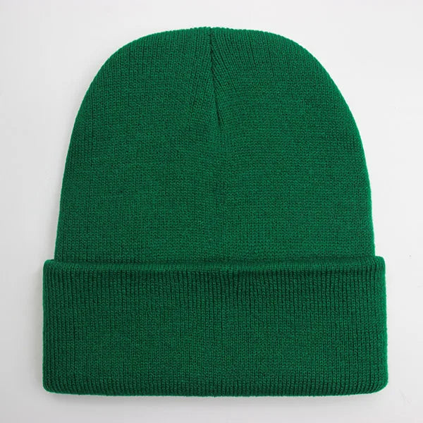 Solid Unisex Beanie Autumn Winter Wool Blends Hat