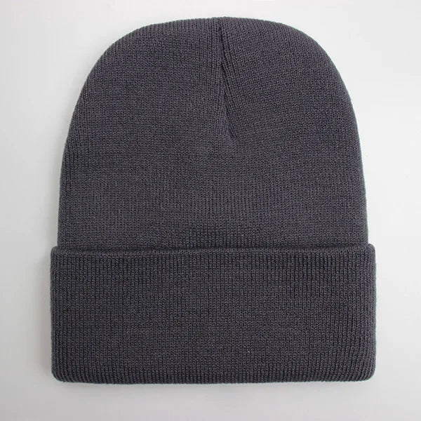 Solid Unisex Beanie Autumn Winter Wool Blends Hat