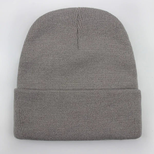 Solid Unisex Beanie Autumn Winter Wool Blends Hat