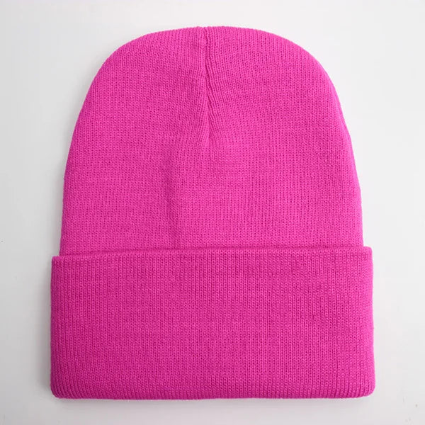 Solid Unisex Beanie Autumn Winter Wool Blends Hat