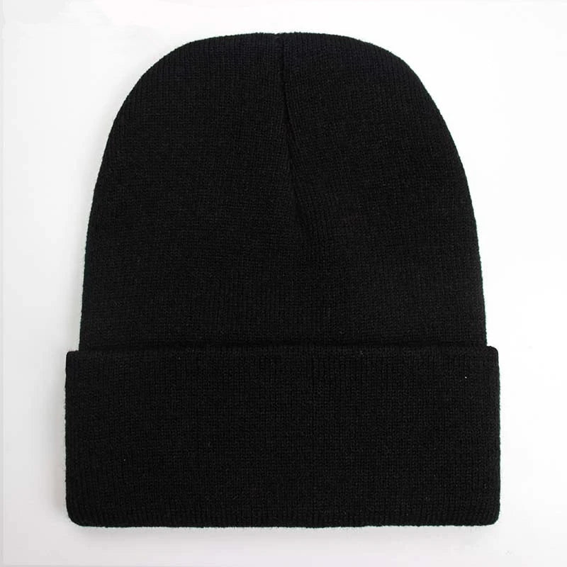 Solid Unisex Beanie Autumn Winter Wool Blends Hat