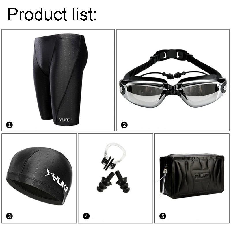 Men Swimming Shorts Waterproof Competition Swim.