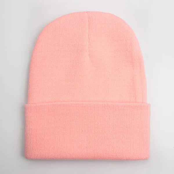 Solid Unisex Beanie Autumn Winter Wool Blends Hat