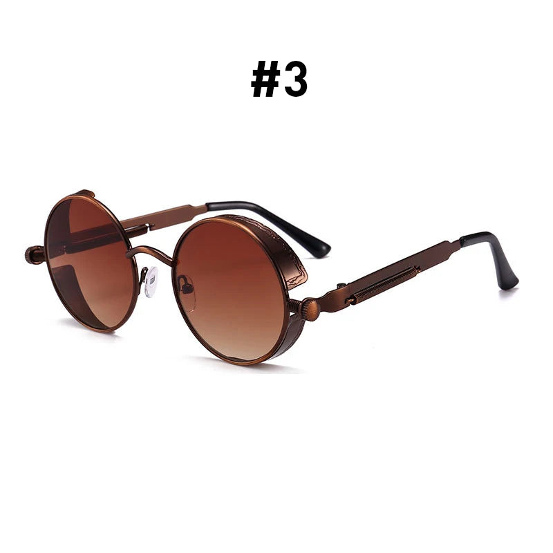 VIVIBEE Vintage Steampunk Red Sunglasses Men