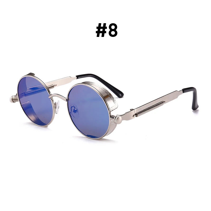 VIVIBEE Vintage Steampunk Red Sunglasses Men