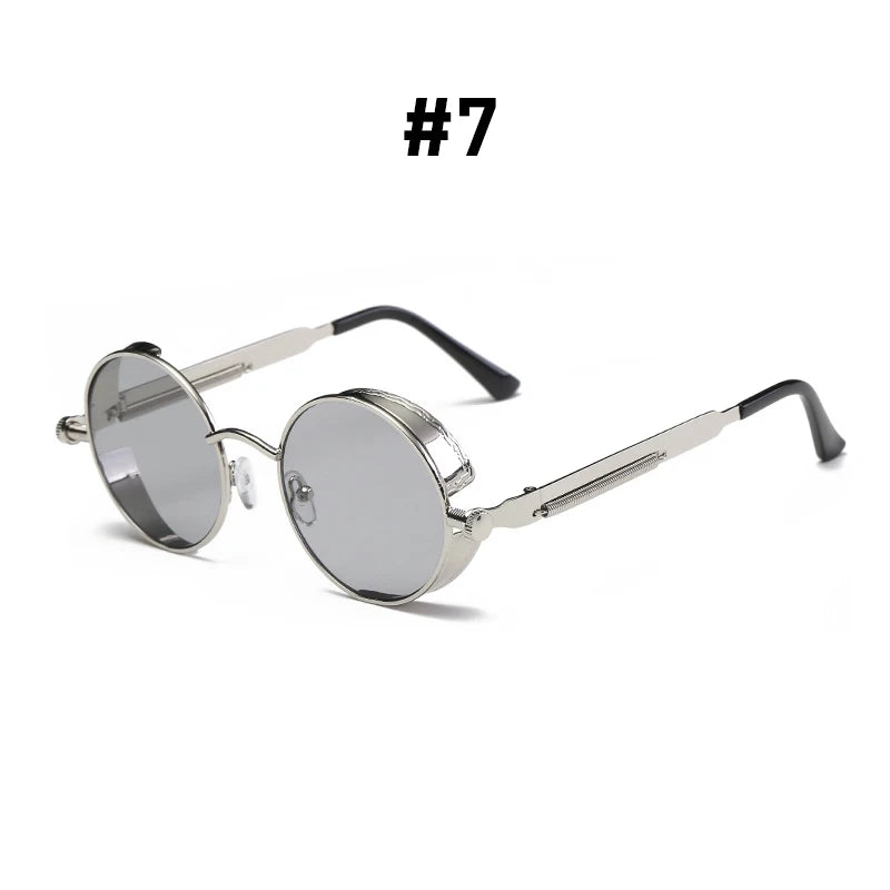 VIVIBEE Vintage Steampunk Red Sunglasses Men