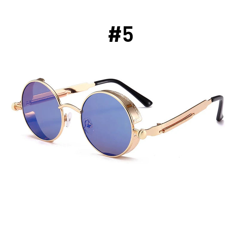 VIVIBEE Vintage Steampunk Red Sunglasses Men