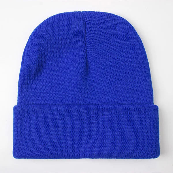 Solid Unisex Beanie Autumn Winter Wool Blends Hat