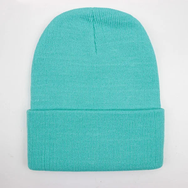 Solid Unisex Beanie Autumn Winter Wool Blends Hat