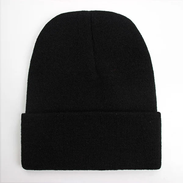 Solid Unisex Beanie Autumn Winter Wool Blends Hat