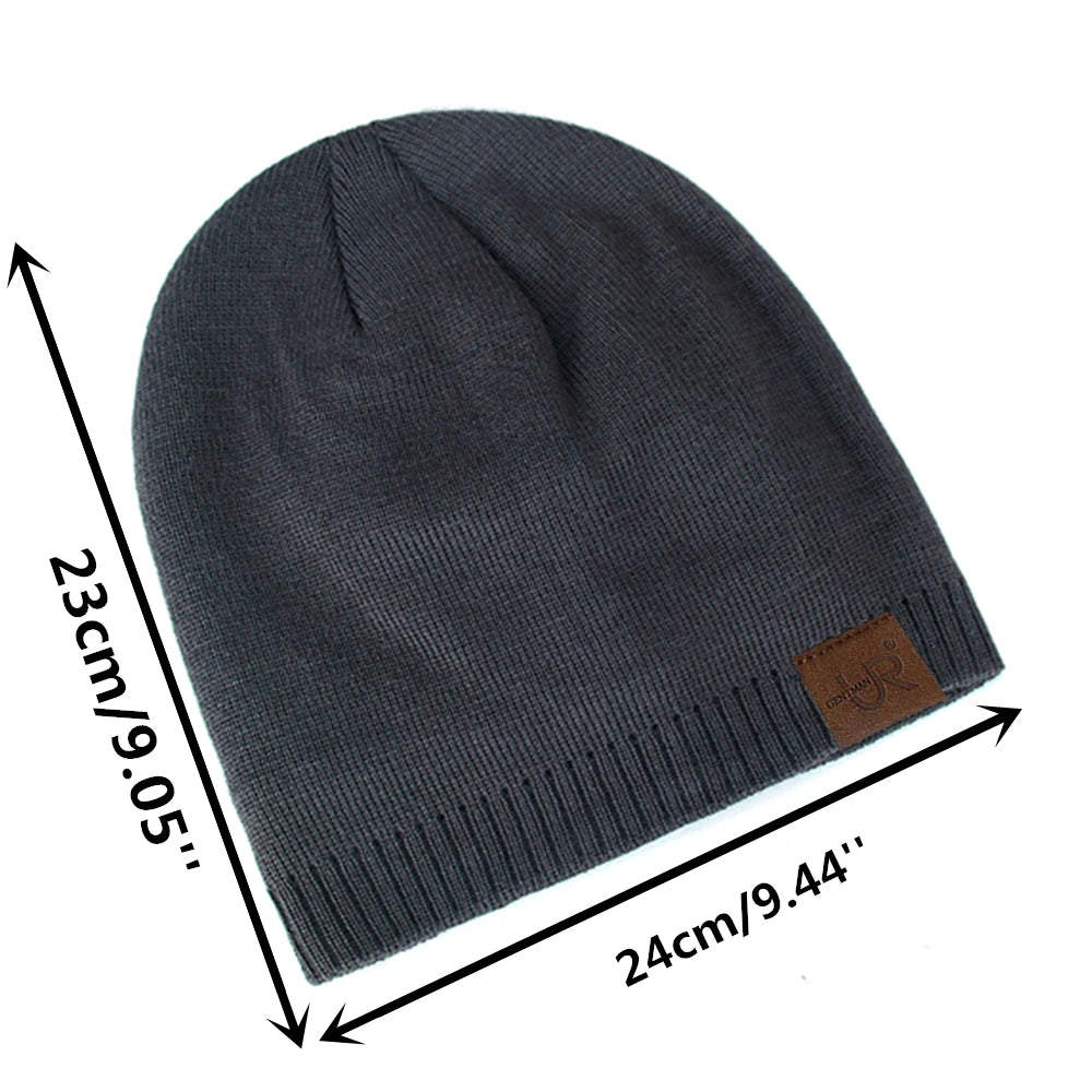 Unisex Winter Hats Solid Color Knitted Hats