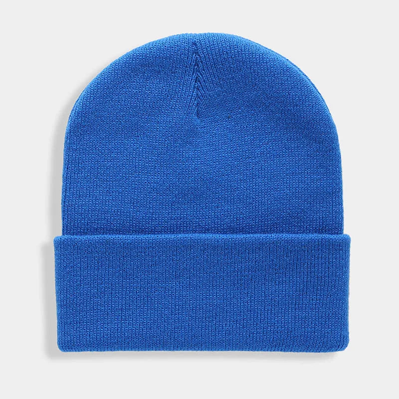 Solid Unisex Beanie Autumn Winter Wool Blends Hat