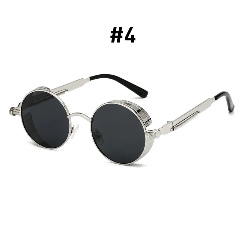 VIVIBEE Vintage Steampunk Red Sunglasses Men