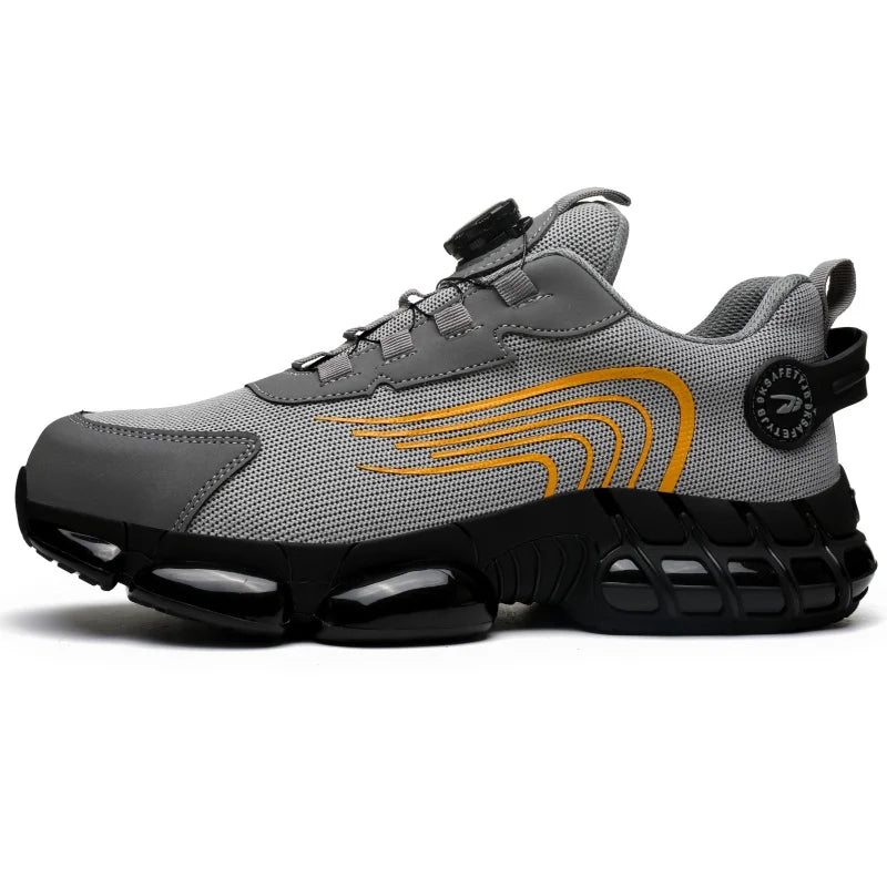 Unisex Rotating Button Safety Shoes Men For Work Sneakers Shoes