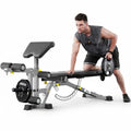 Weight Bench with Preacher Curl and Leg Extension.