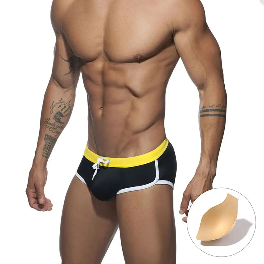 Men's Swim Briefs Sexy Swimming Triangle Short Summer Water Sport Beach Pants.