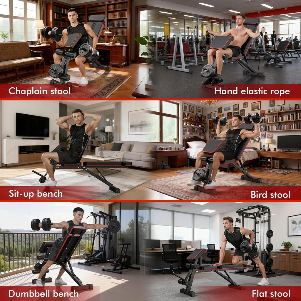 7-Level Foldable Weight Bench Fitness Workout.