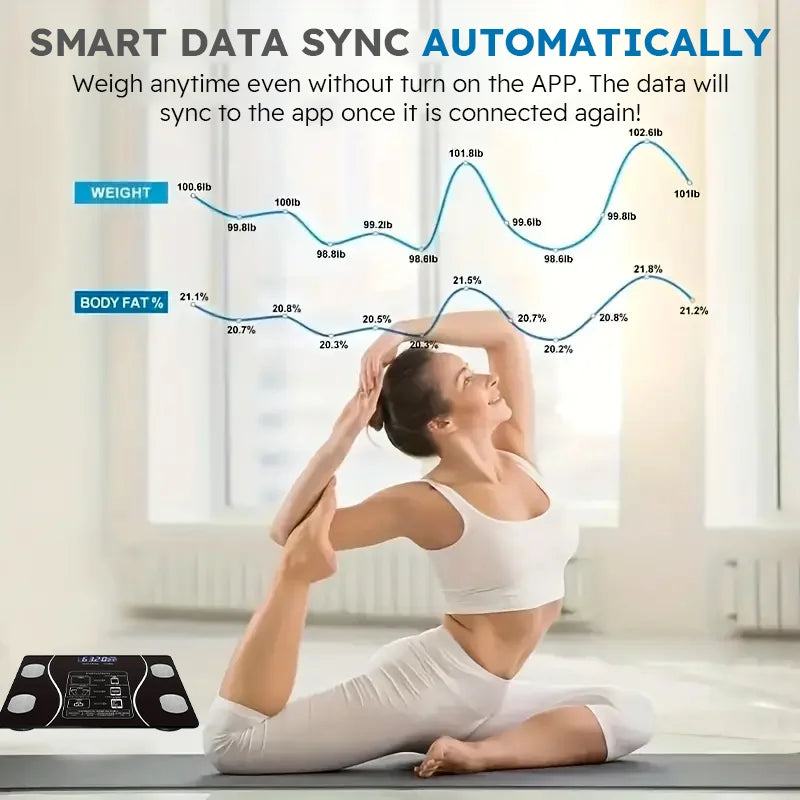 Smart Body Fat Scale Wireless LED Digital.
