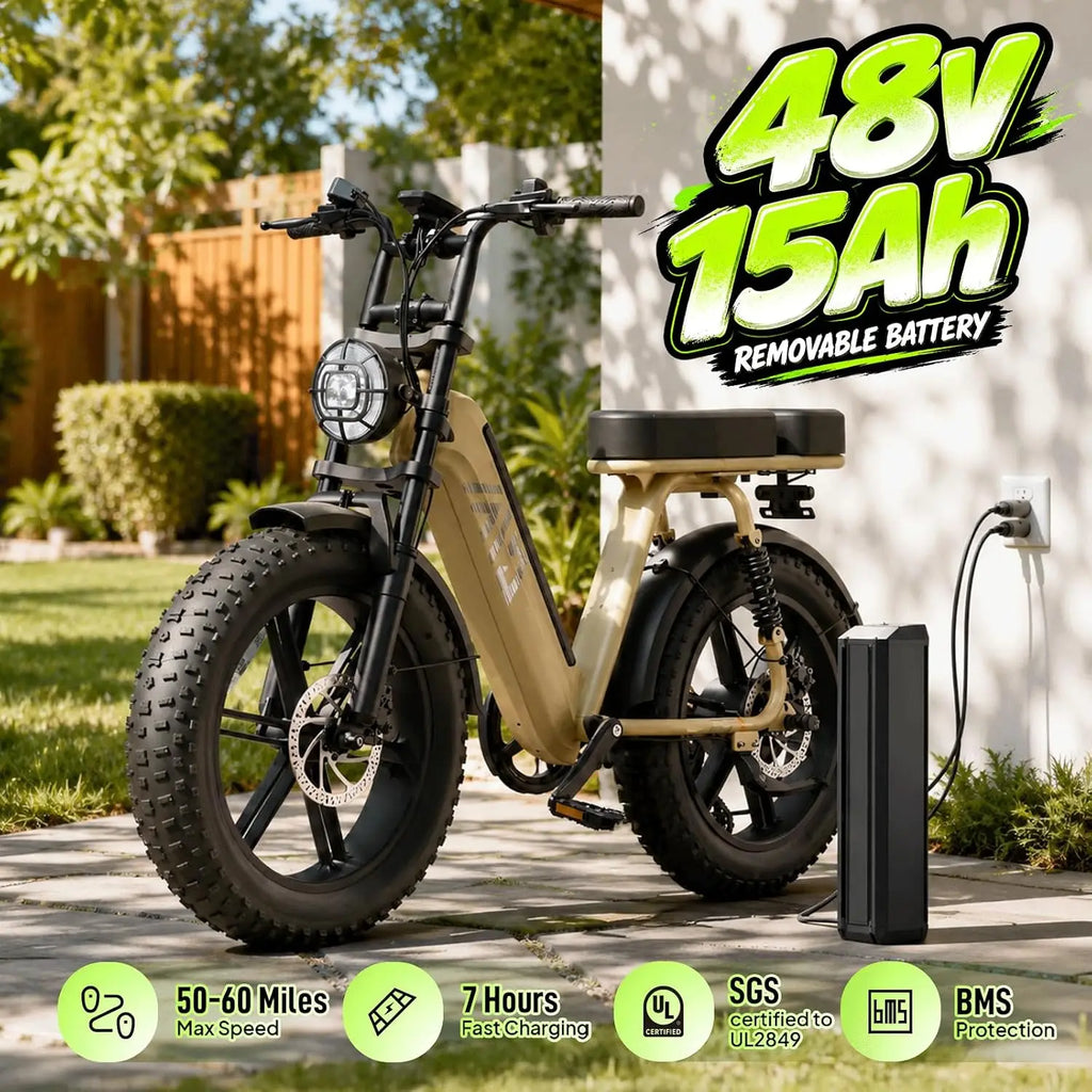 TST R00C 1500W Electric Bike, 48V 15Ah.