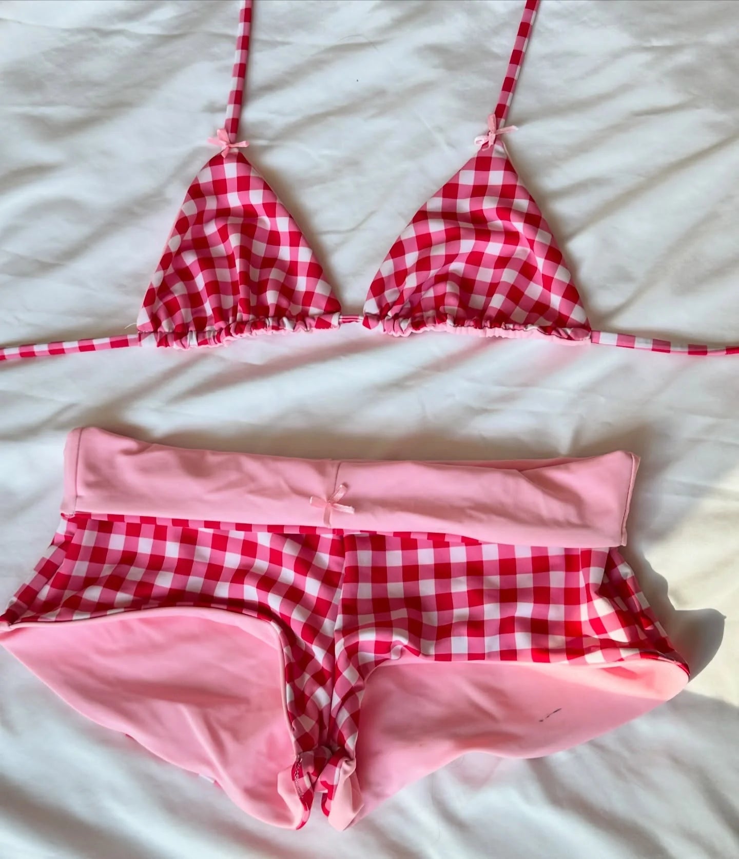 Women Halter Neck Triangle Bikini Sets Vintage 90s.
