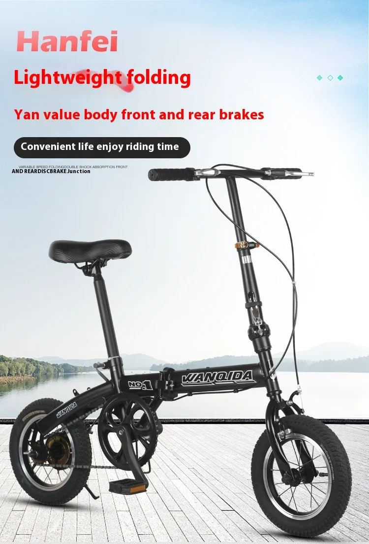 12 Small Bike cycling City Mini Folding Bicycle for Male and Female.