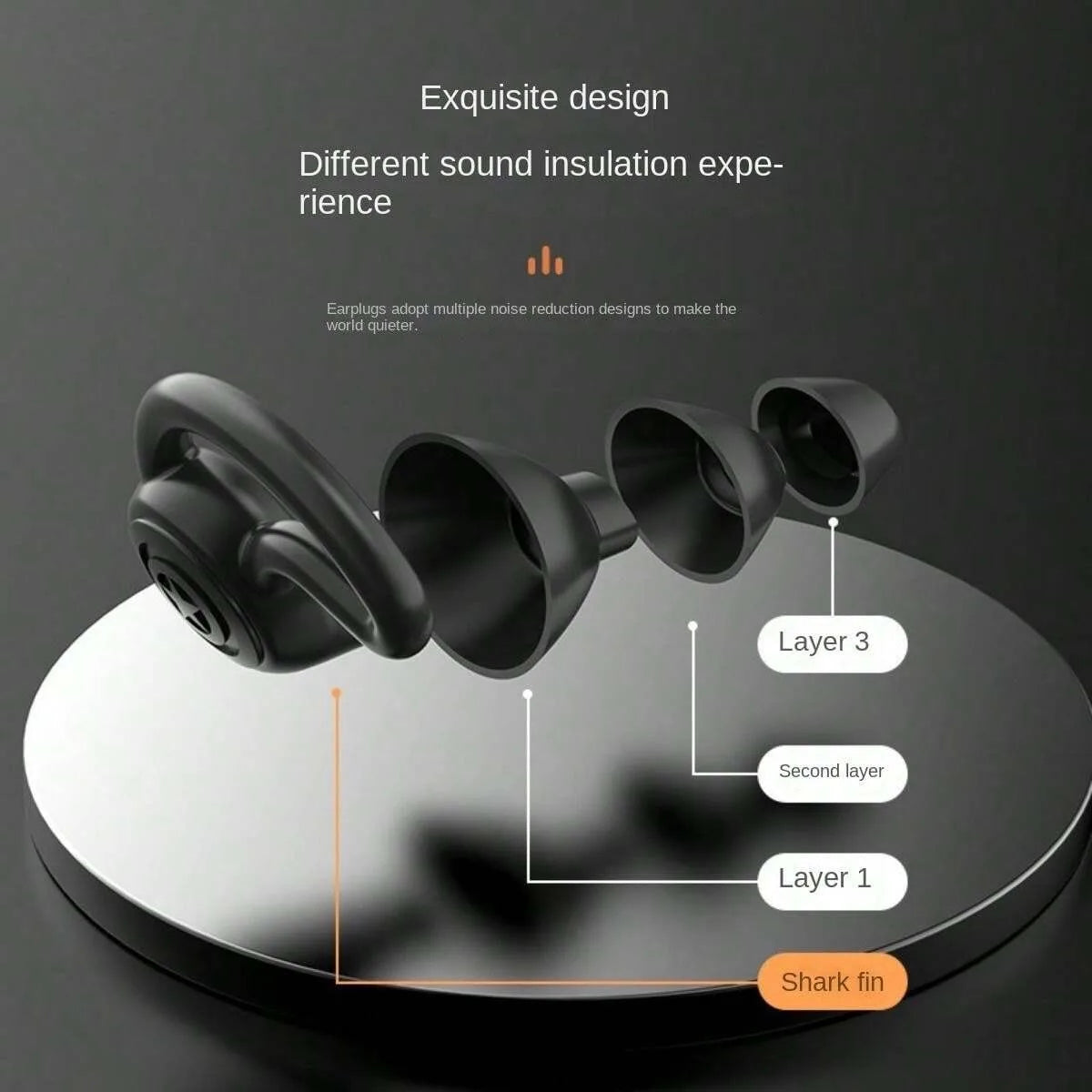 3-Layer Silicone Earplugs for Swimming.