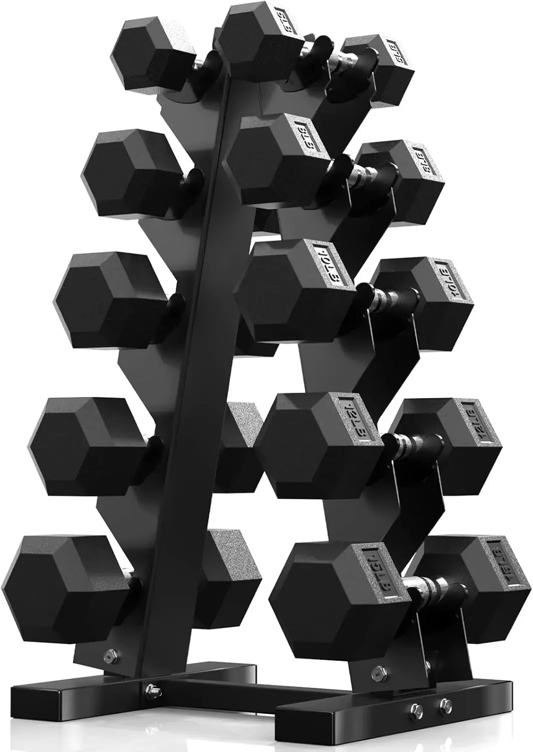 Hex Dumbbell Sets with Rack, 60-550lb.