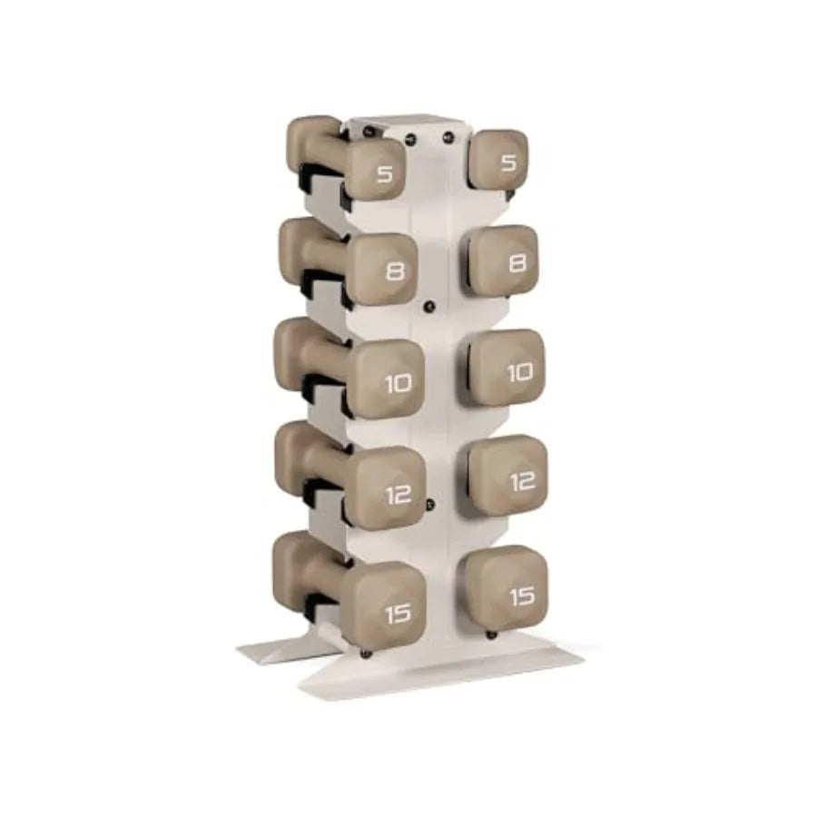 Tone Fitness Neoprene Dumbbell Set with Storage Rack.