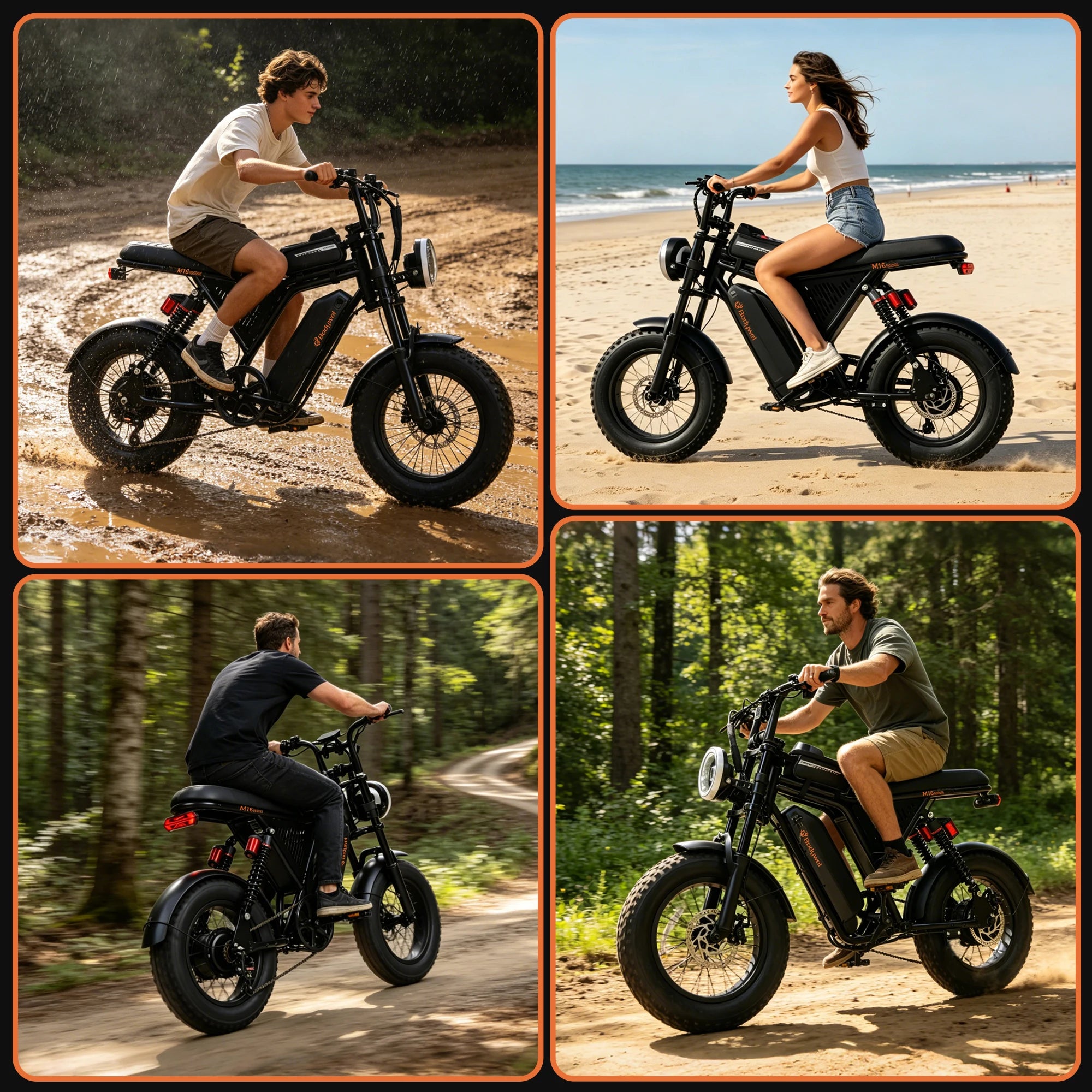 Bodywel M16 Fat Tire Electric Bike 16".