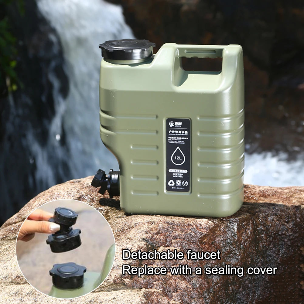 3.2 Gallon/12L Camping Water Container Portable BPA Free