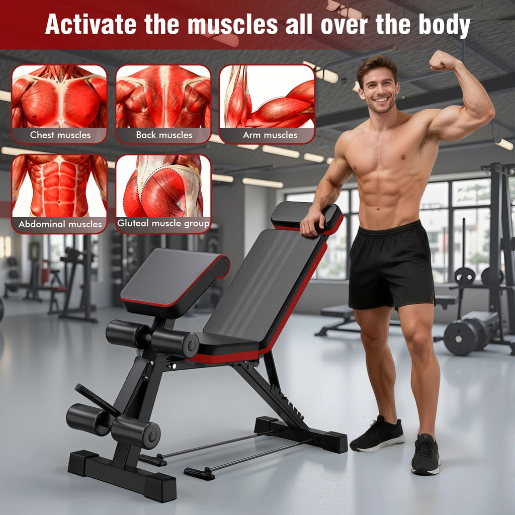 7-Level Foldable Weight Bench Fitness Workout.