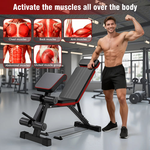 7-Level Foldable Weight Bench Fitness Workout.