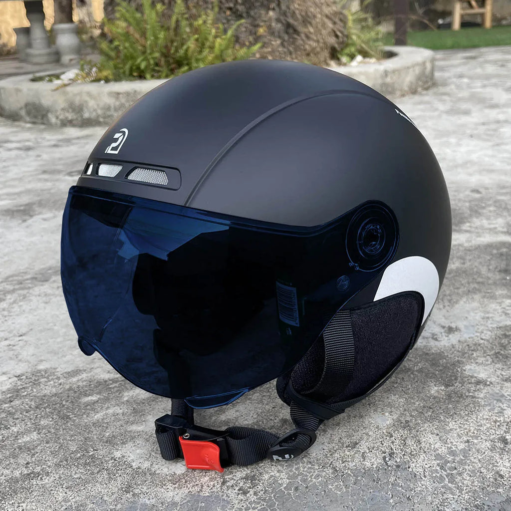 PEMILA Cycling Helmet With Goggles Lens Ear Protection.