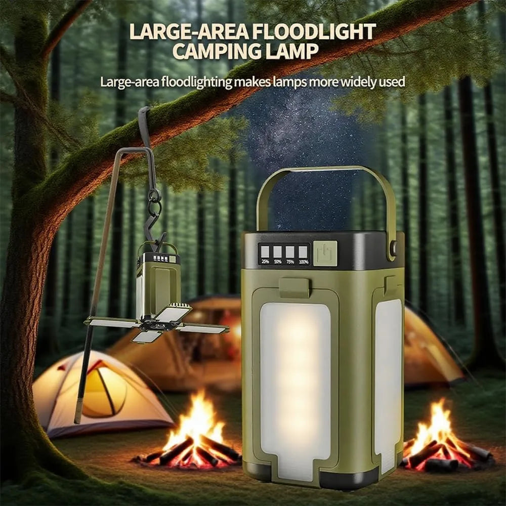 Multifunctional 4-Leaf Foldable Camping Lantern Solar.
