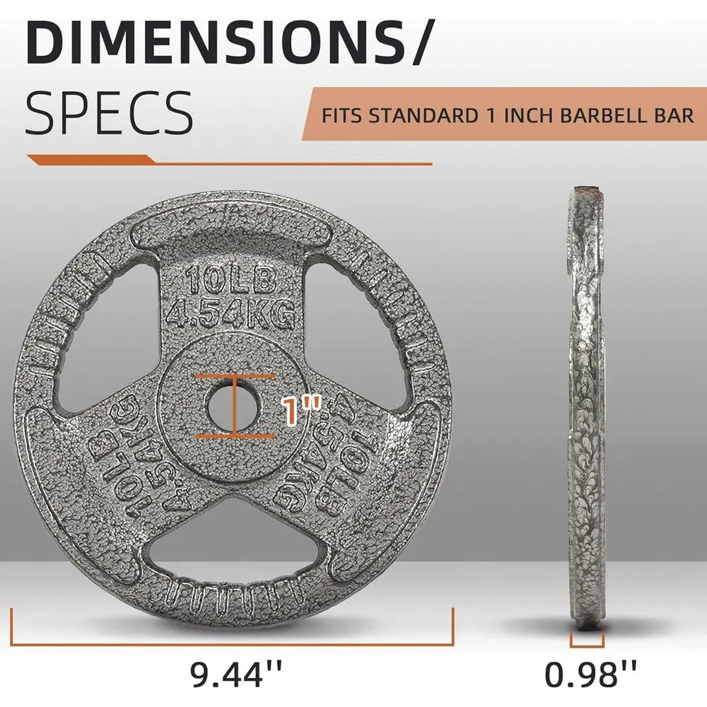 1-Inch Cast Iron Weight Plates.